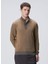 Deve Tüyü Erkek Fermuarlı Slim Fit Düz Sweatshirt 1091891 1
