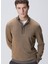 Deve Tüyü Erkek Fermuarlı Slim Fit Düz Sweatshirt 1091891 2