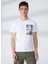 Bisiklet Yaka Beyaz Erkek T-Shirt FM23S38TGWHITE 3