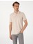 Bej Slim Fit Polo Yaka Tişört 1