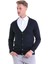 Lacivert Comfort Fit Düz V Yaka Yünlü Triko Hırka 2