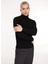 Siyah Erkek Balıkçı Yaka Slim Fit Kazak WM34_ZM07 1