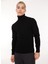 Siyah Erkek Balıkçı Yaka Slim Fit Kazak WM34_ZM07 5