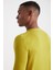 Slim Fit Bisiklet Yaka Koyu Sarı Merino Yün Triko 5