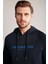 Logolu Kapüşonlu Lacivert Hoody 1