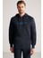 Logolu Kapüşonlu Lacivert Hoody 4
