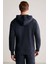 Logolu Kapüşonlu Lacivert Hoody 6