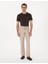 Açık Kahverengi Slim Fit Keten Karışımlı Pantolon 1