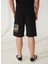Siyah Erkek Sweat Şort 74OBDI07CF400899 4