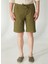 Normal Bel Slim Fit Yeşil Erkek Bermuda Şort A261OSLOPHILIPB 3