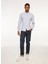 Slim Fit Gömlek Yaka Açık Mavi Erkek Gömlek FM23W03CU 3