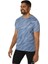 2011C646-303 Core All Over Prınt Ss Mavi Erkek Yuvarlak Yaka Normal Kalıp Baskılı T-Shirt 2