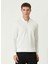 Ekru Erkek Düğmeli Slim Fit Düz Sweatshirt 1092426 1