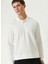 Ekru Erkek Düğmeli Slim Fit Düz Sweatshirt 1092426 2