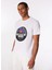 Bisiklet Yaka Baskılı Kırık Beyaz Erkek T-Shirt J4SM-TST7241 1