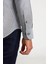 Modern Fit Uzun Kol Düğmeli Yaka Çizgili Spor Gömlek Sıyah GMCZG1622300205_D99 3