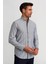 Modern Fit Uzun Kol Düğmeli Yaka Çizgili Spor Gömlek Sıyah GMCZG1622300205_D99 5