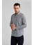 Erkek Regular Fit Desenli Spor Gömlek Gri GM23K232040_D55 4