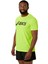 2011C334-750 Core Asıcs Top Sarı Erkek Yuvarlak Yaka Normal Kalıp Baskılı T-Shirt 2