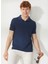 Polo Yaka Slim Fit Lacivert Erkek Kazak A26432TF- 3