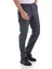 Lacivert Slim Fit Yandan Cepli Desenli Yünlü Düşük Bel Kumaş Pantolon 4