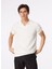 Polo Yaka Standart Ekru Erkek Kazak BBSS24MKL012 4