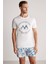 Logolu Pima Pamuk Beyaz T-Shirt 3