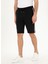 Siyah Erkek Slim Fit Düz Sweat Şort Salvıo-P 3