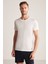 Bisiklet Yaka Beyaz Basic T-Shirt 4