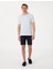 Lacivert Slim Fit Dokuma Şort 1