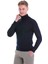 Lacivert Comfort Fit Fitilli Balıkçı Yaka Yünlü Kazak 2