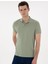 Yeşil Slim Fit Tişört 3