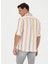 Slim Fit Gömlek Yaka Çizgili Turuncu Erkek Gömlek Nova 5