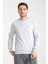 Erkek Uzun Kol Bisiklet Yaka Sweatshirt 3206 2