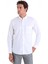 Beyaz Comfort Fit Düz 100% Pamuk Düğmeli Yaka Uzun Kollu Casual Oxford Gömlek 3