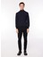 Bisiklet Yaka Slim Fit Koyu Lacivert Erkek Kazak WM63_ZMG9 3