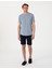 Lacivert Slim Fit Dokuma Şort 3