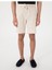 Bej Slim Fit Dokuma Şort 2