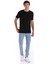 Siyah Regular Fit Düz Bisiklet Yaka Rayon Triko Tişört 2