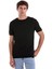 Siyah Regular Fit Düz Bisiklet Yaka Rayon Triko Tişört 4
