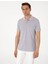 Açık Gri Slim Fit Polo Yaka Tişört 1