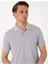 Açık Gri Slim Fit Polo Yaka Tişört 2