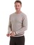 Bej Comfort Fit Düz Pamuklu Bisiklet Yaka Casual Triko Kazak 3