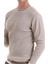 Bej Comfort Fit Düz Pamuklu Bisiklet Yaka Casual Triko Kazak 5