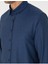 Lacivert Oxford Slim Fit Kolay Ütülenebilir Gömlek 6