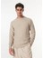 Bisiklet Yaka Regular Fit Jakarlı Vizon Erkek Kazak FC3WM-KZK330 1