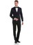 Lacivert Slim Fit Düz Sivri Yaka Klasik Kruvaze Smokin Damatlık 1