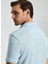 Saf Keten Açık Mavi Polo Yaka T-Shirt 5