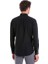 Siyah Comfort Fit Düz 100% Pamuk Düğmeli Yaka Uzun Kollu Casual Oxford Gömlek 6