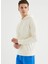 Krem Rengi Kapüşonlu Cepli Pamuklu Regular Fit Erkek Sweatshirt Core Hoodıe W/pocket 1